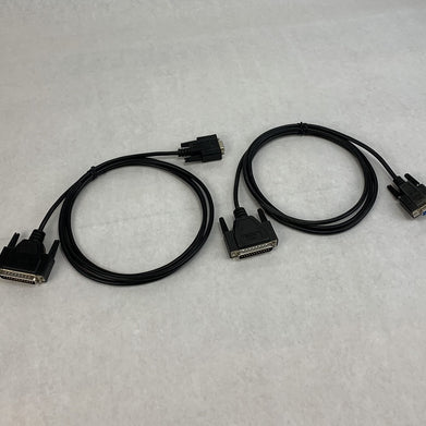 Null Modem DB9 Female to DB25 Male Adapter 6ft Cable (Lot of 2)
