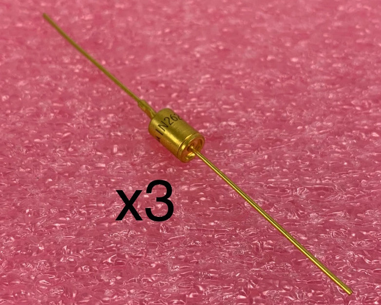 Motorola 1N2620 Axial Gold Zener Diode (Lot of 3)