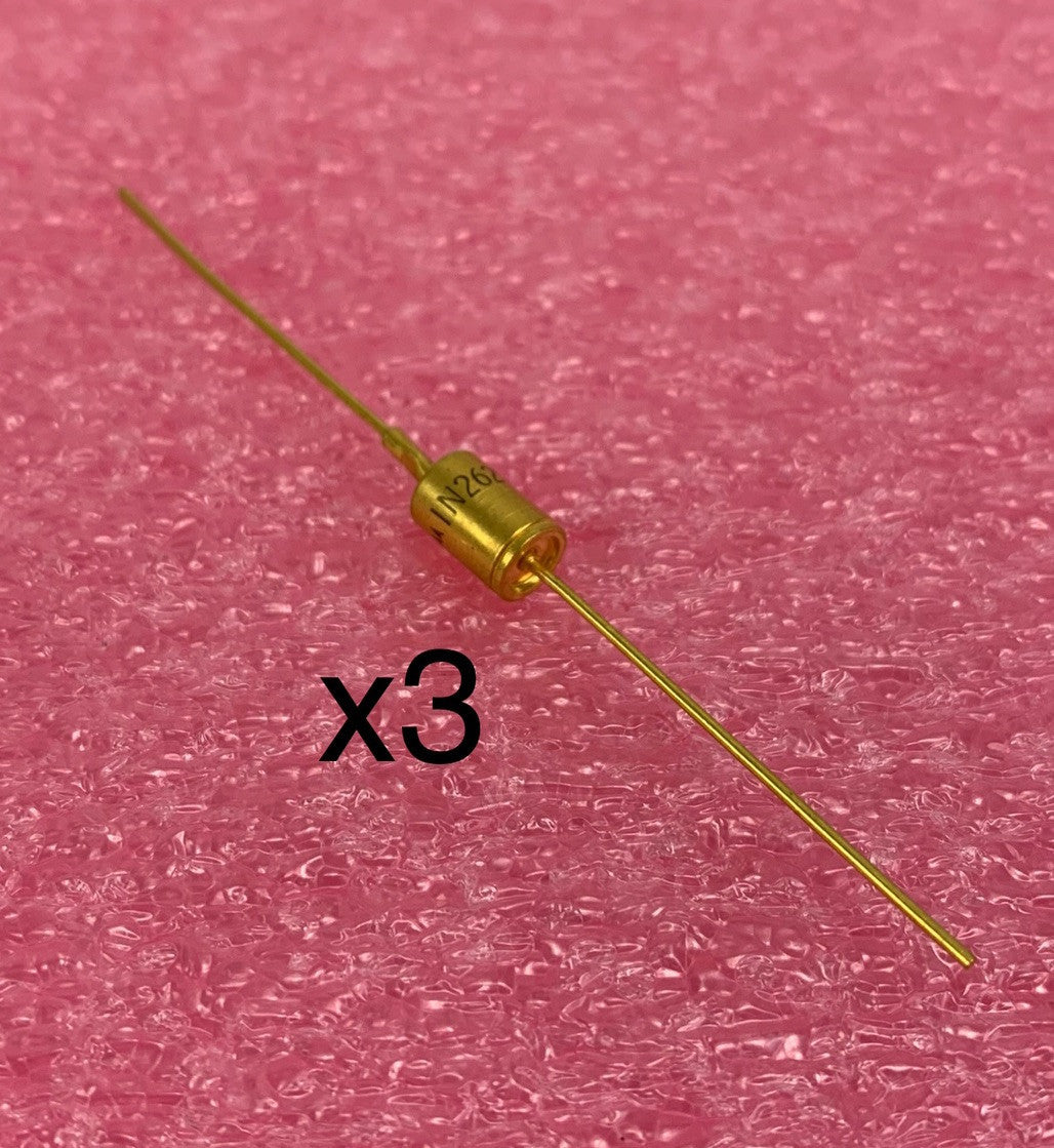 Motorola 1N2620 Axial Gold Zener Diode (Lot of 3)