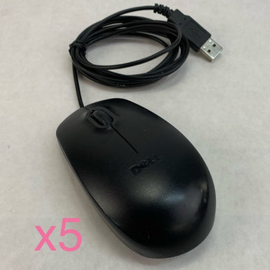 Dell MS111-P USB Wired Mouse (Lot of 5)