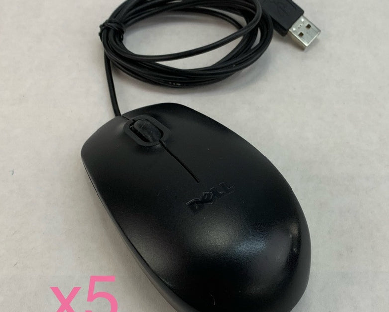 Dell MS111-P USB Wired Mouse (Lot of 5)