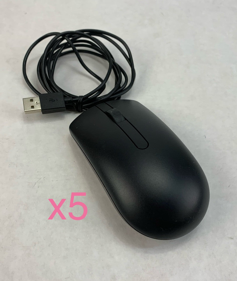 Dell MS116c USB Wired Mouse (Lot of 5)