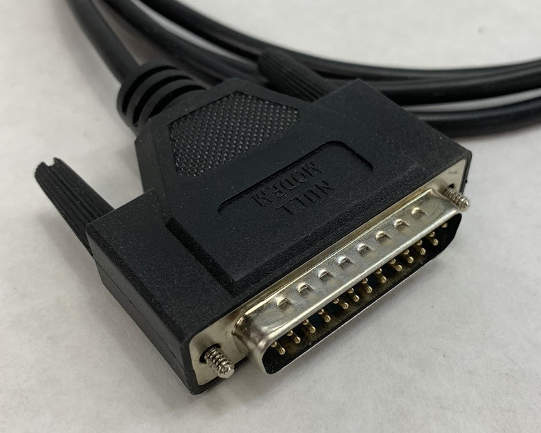Null Modem DB9 Female to DB25 Male Adapter 6ft Cable (Lot of 2)