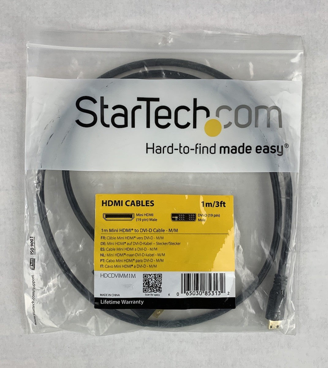 Startech HDMIACMM1 1m/3ft HDMI to Mini HDMI Cable (Lot of 2)