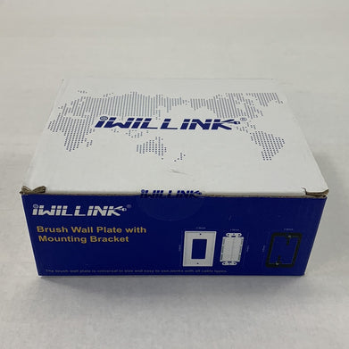 Iwillink Brush Wall Plate with Mounting Bracket 6-Pack