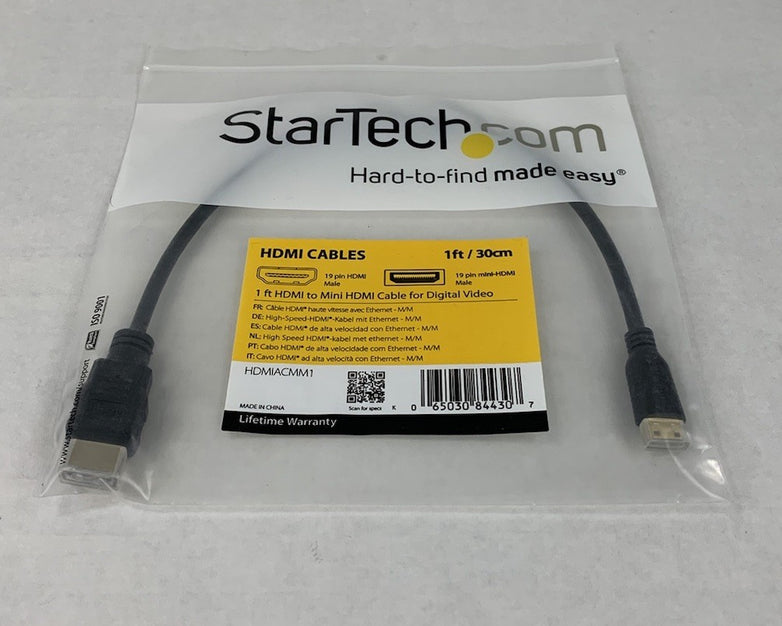 Startech HDMIACMM1 1ft HDMI to Mini HDMI Cable (Lot of 3)