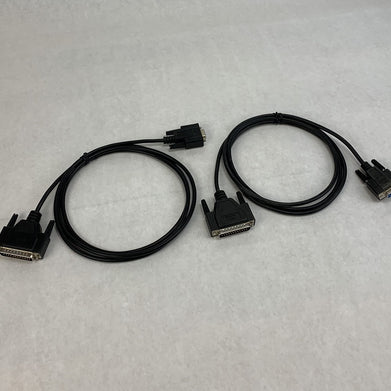 Null Modem DB9 Female to DB25 Male Adapter 6ft Cable (Lot of 2)