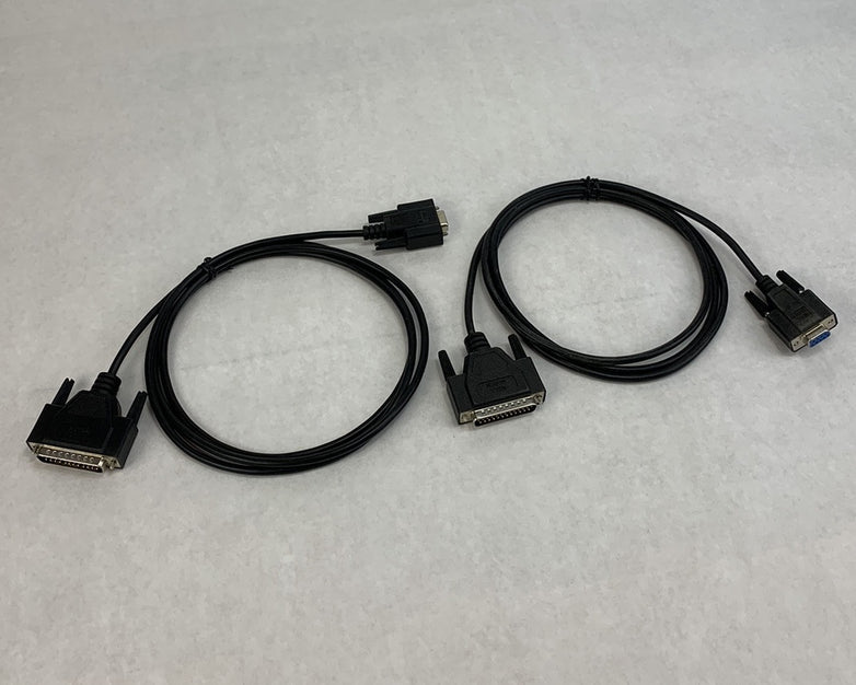 Null Modem DB9 Female to DB25 Male Adapter 6ft Cable (Lot of 2)