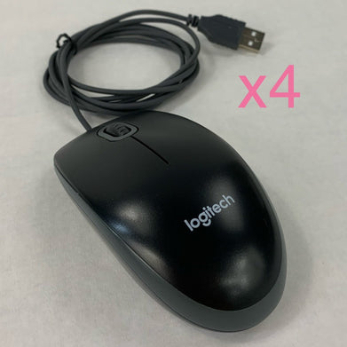 Logitech M-U002 Wired USB Mouse (Lot of 4)