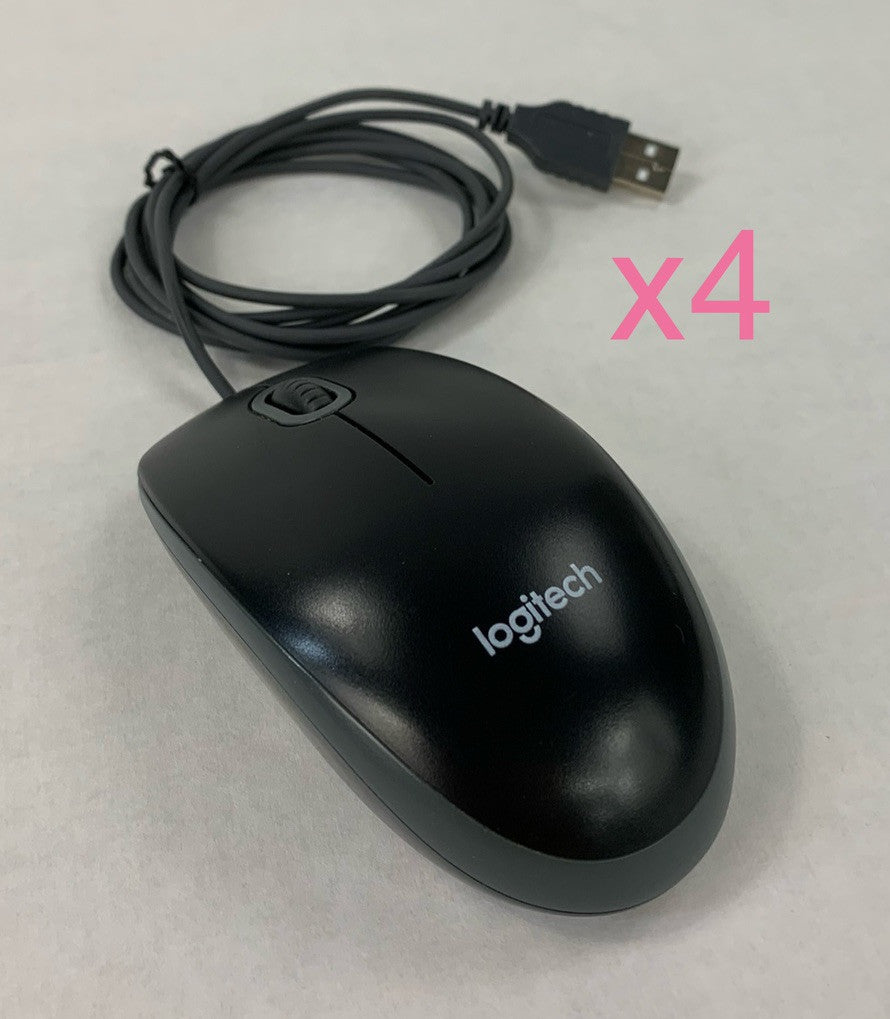 Logitech M-U002 Wired USB Mouse (Lot of 4)