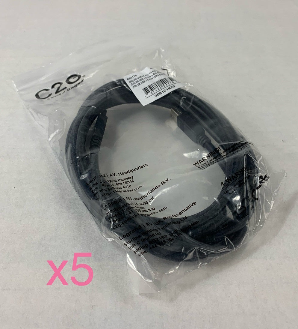 C2G 54174 3M USB3.0 Cable (Lot of 5)