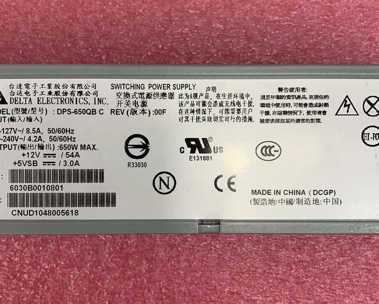 Delta Electronics DPS-650QB C 650W Switching Power Supply (Lot of 2)