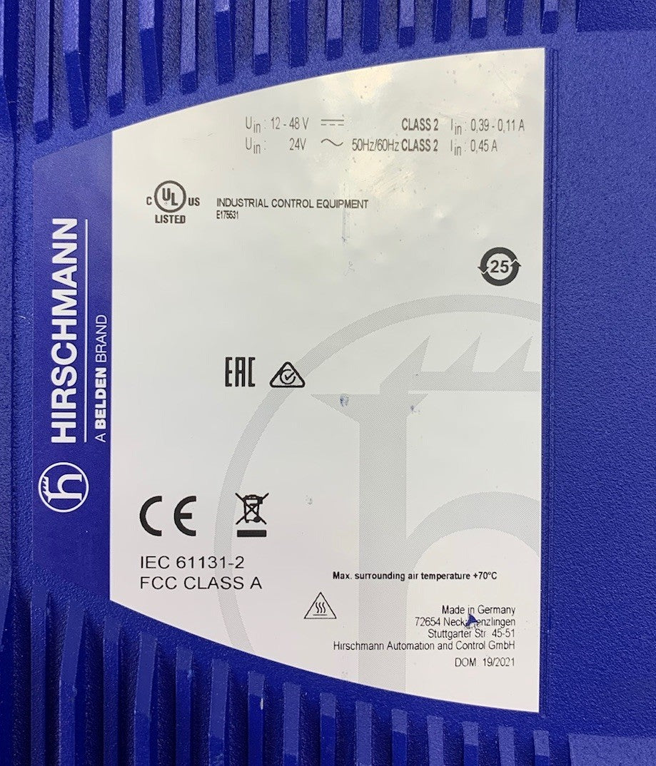Hirschmann Spider PL-20-16T1999999TY9HHHV Unmanaged Ethernet Mount Switch