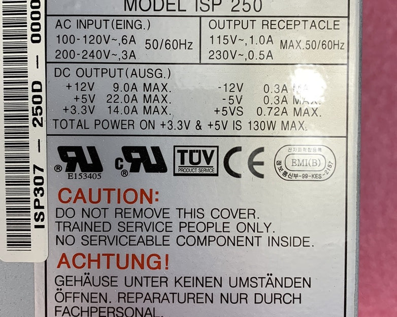 Powernet Technologies ISP 250 Power Supply