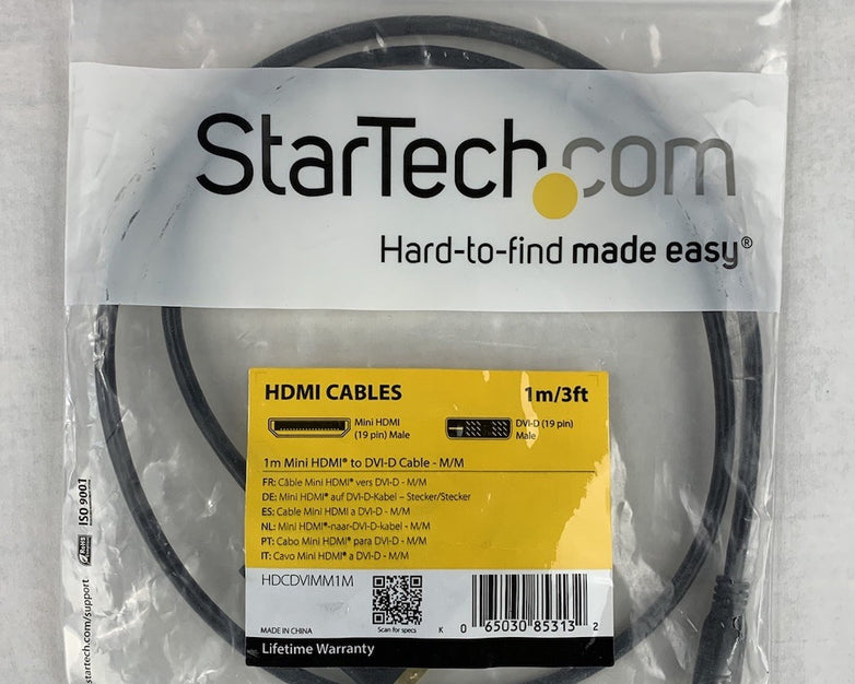 Startech HDMIACMM1 1m/3ft HDMI to Mini HDMI Cable (Lot of 2)