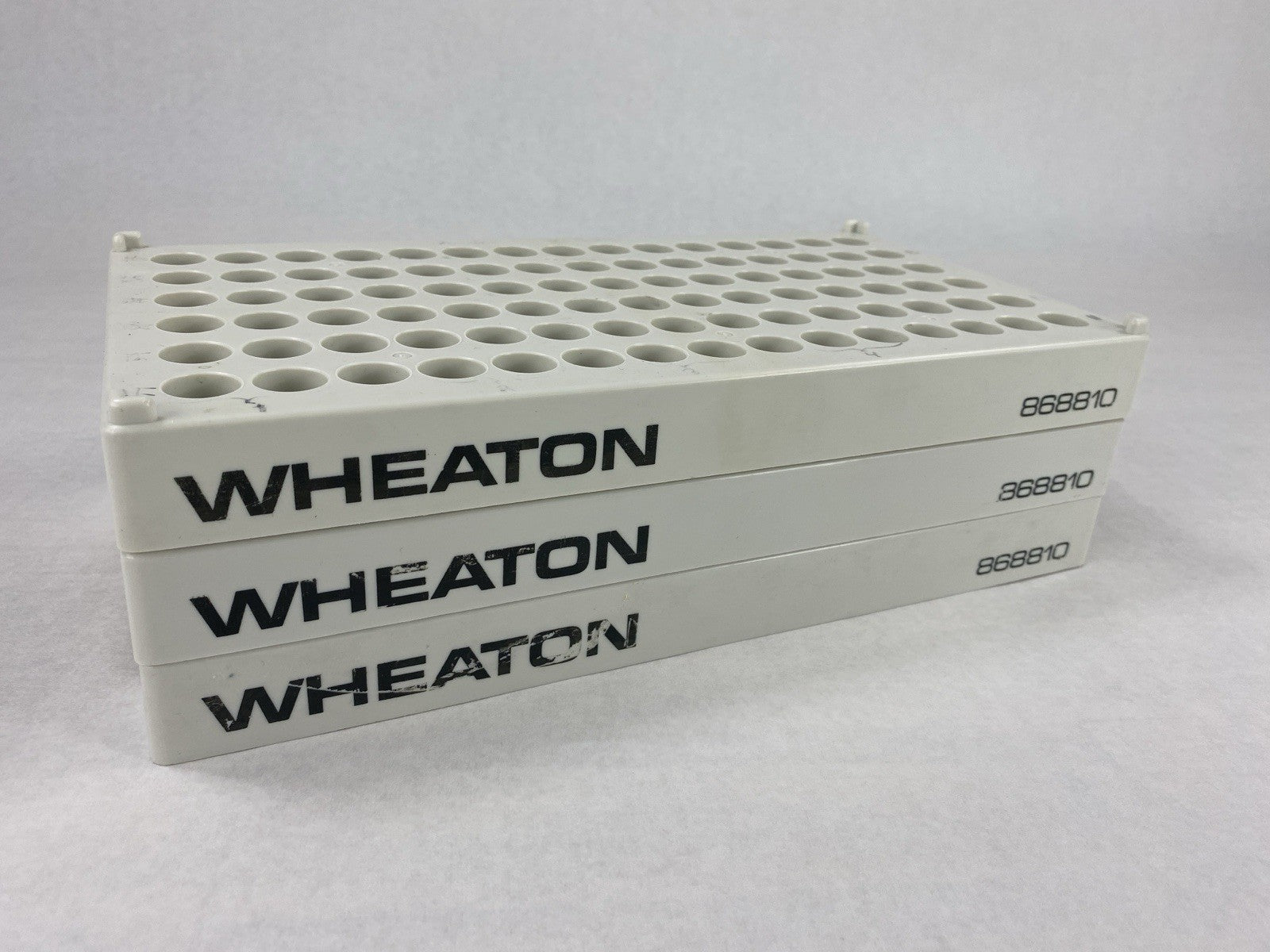 Wheaton 90 Well Test Tube Vial Rack Holder REF 868810 Lot Of 3