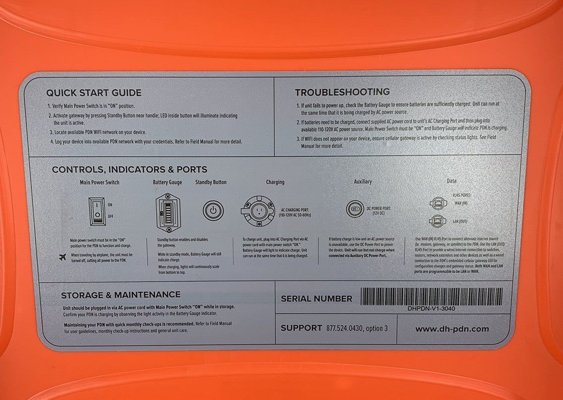 DH Wireless Solutions PDN DHPDN-V1-3040 Orange - No Router or Batteries