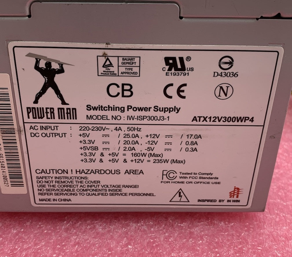 Power Man IW-ISP300J3-1 300W Switching Power Supply
