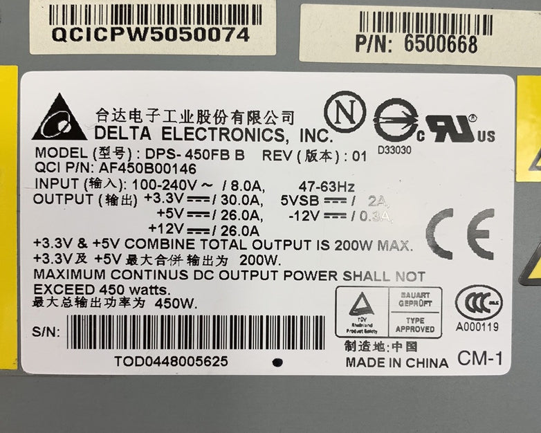 Delta Electronics DPS-450FB B 450W Power Supply