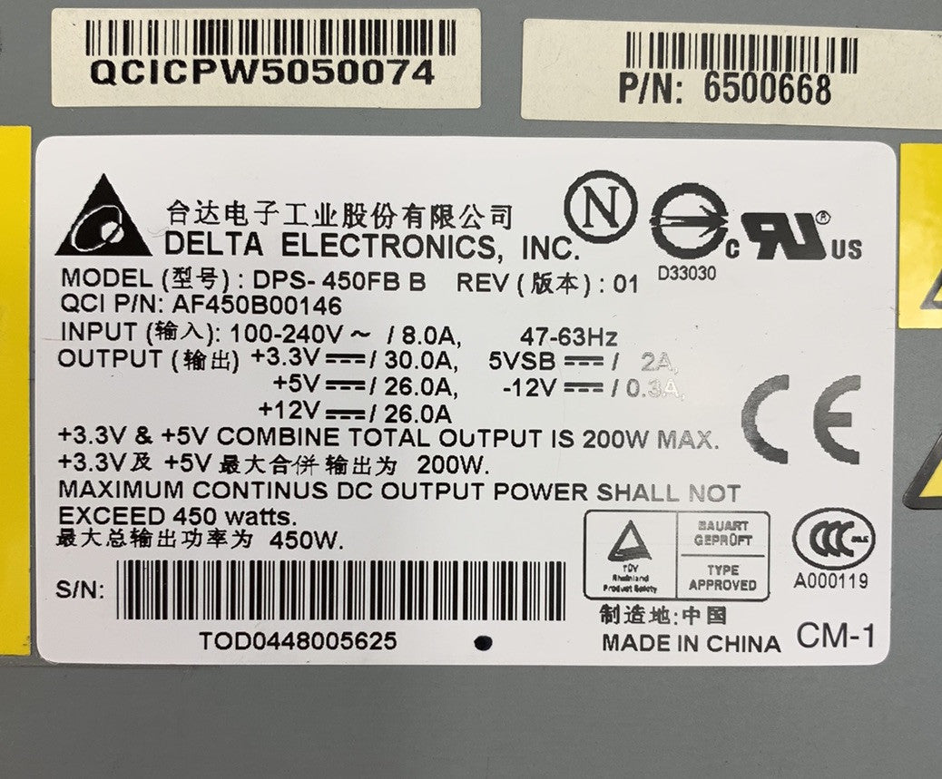 Delta Electronics DPS-450FB B 450W Power Supply