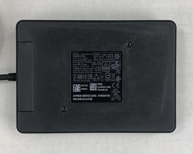 Dell WD15 K17A001 USB-C Docking Station (Lot of 2)