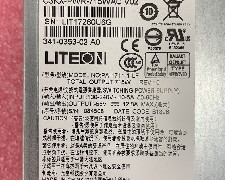 Liteon PA-1711-1-LF 715W Switching Power Supply (Lot of 2)