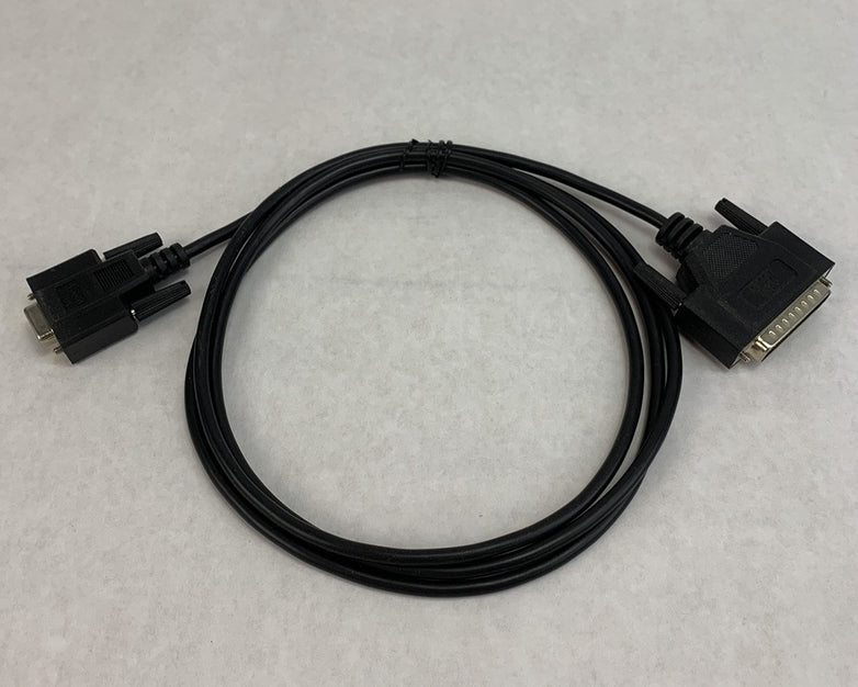 Null Modem DB9 Female to DB25 Male Adapter 6ft Cable (Lot of 2)