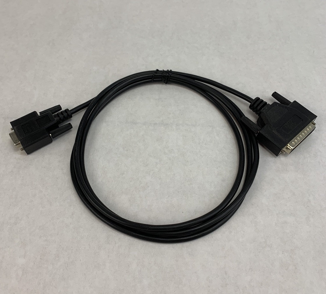 Null Modem DB9 Female to DB25 Male Adapter 6ft Cable (Lot of 2)