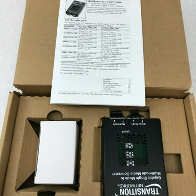 Transition Networks Stand-Alone Media Converter SFMFF w/ Power Supply 1315-220