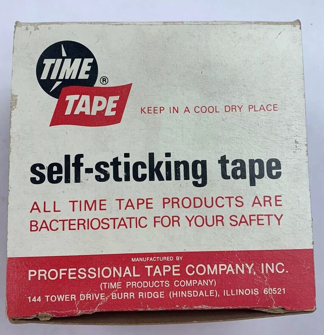 Time Tape 3/4" x 500" Self-Sticking Red Bacteriostatic Color-Code Tape - 8 Rolls