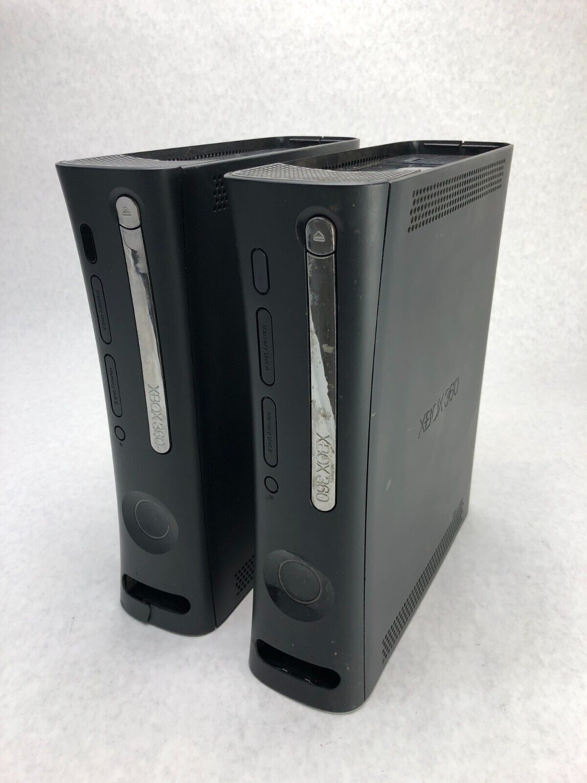 Lot of 2 Microsoft Xbox 360 Black Console Only - Bad Disc Drives