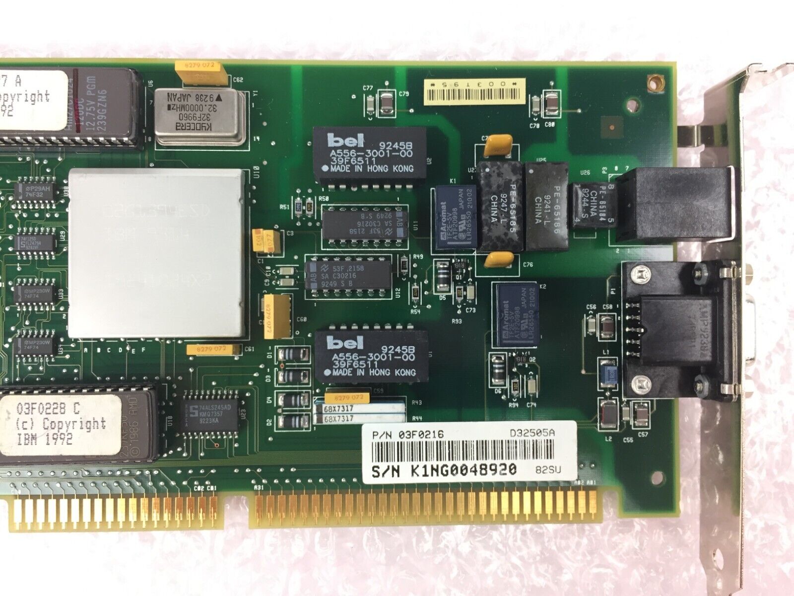 IBM 03F0216 ISA 16 BIT 16/4  Token Ring Adapter
