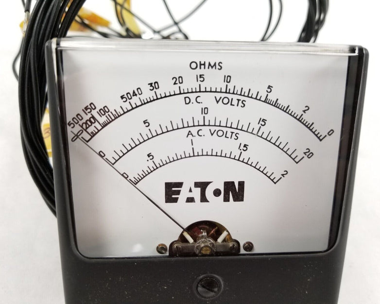 Eaton Ohms D.C Volts A.C. Volts Analog Panel Mount Meter