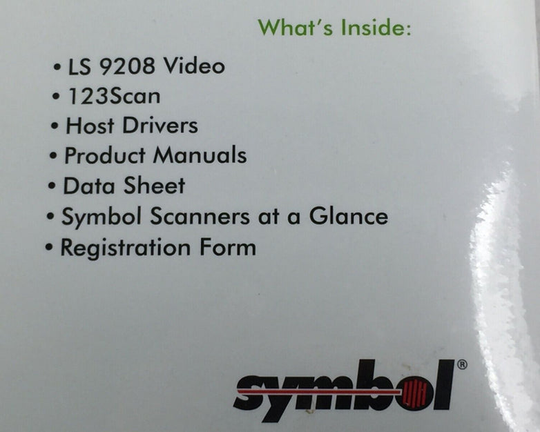 Genuine Symbol Technologies CD ONLY for LS9208    1PSW-61232-01   Factory Sealed