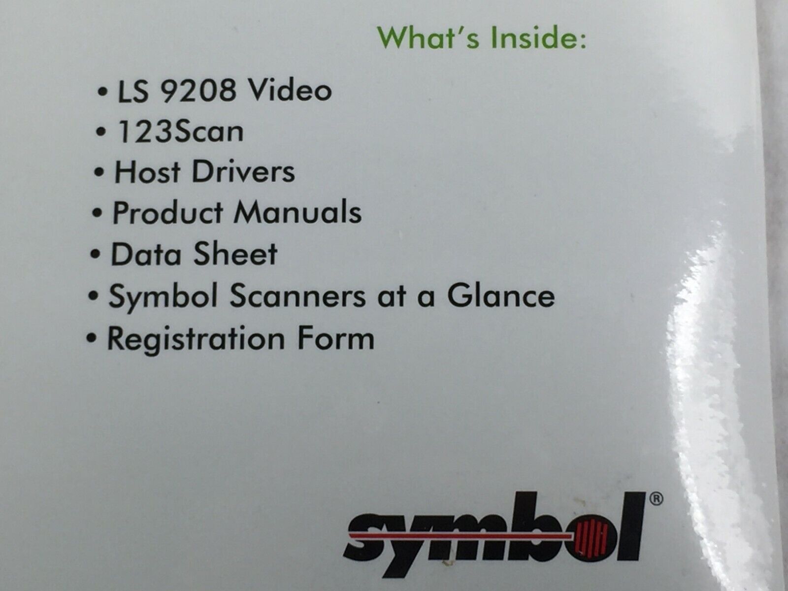 Genuine Symbol Technologies CD ONLY for LS9208    1PSW-61232-01   Factory Sealed