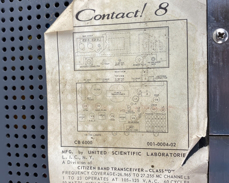 USL Contact 8  23-Channel CB Transceiver Radio Vintage