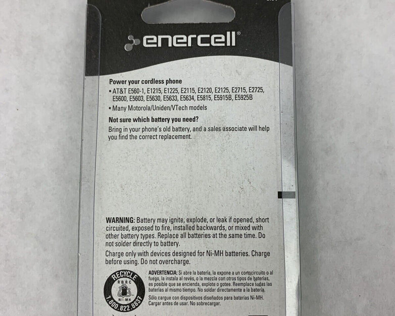 New Enercell Cordless Phone Battery 650mAh 3.6V 2300153