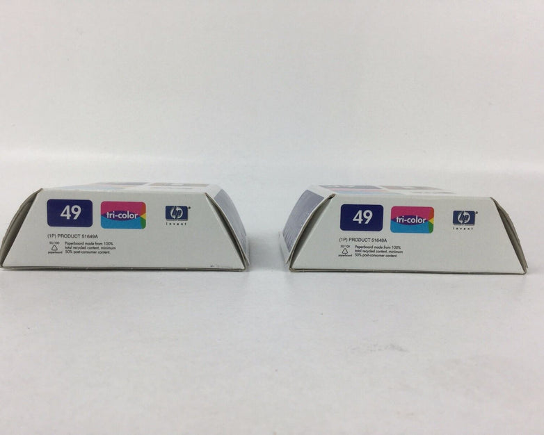 HP 49 Tri Color Ink Cartridge 51649A New Factory Sealed, (Lot of 2)