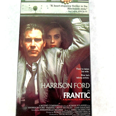 Vintage Classic Frantic 1994 VHS Tape Movie Harrison Ford Betty Buckley