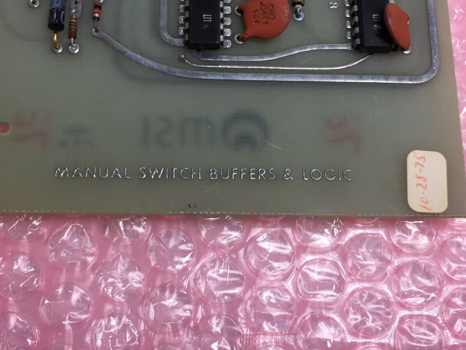 Vintage 1975 MSI Manual Switch Buffers & Logic 24866 Micromedic Card