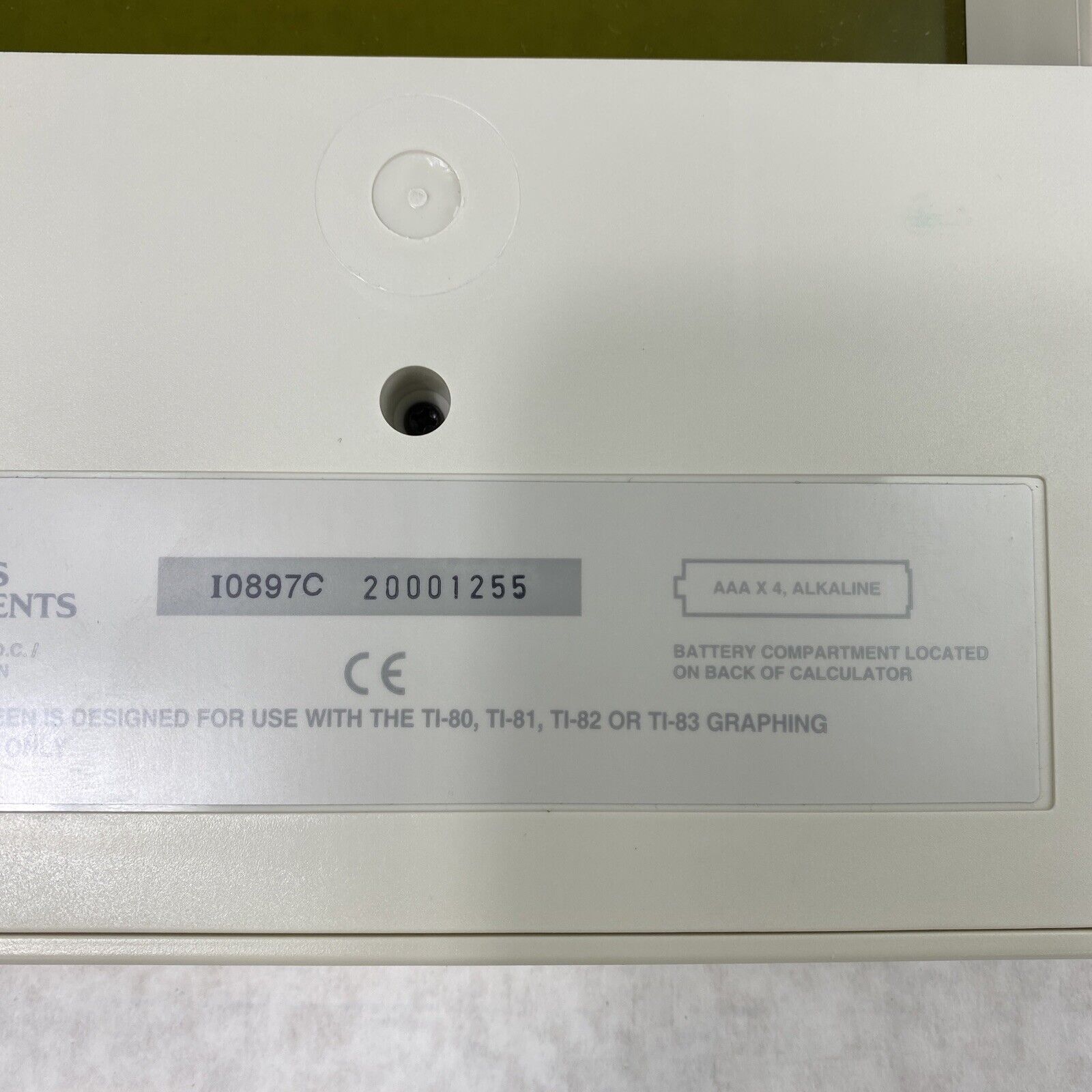Texas Instruments I0897C TI-80, 81, 82, 83 Viewscreen UNTESTED
