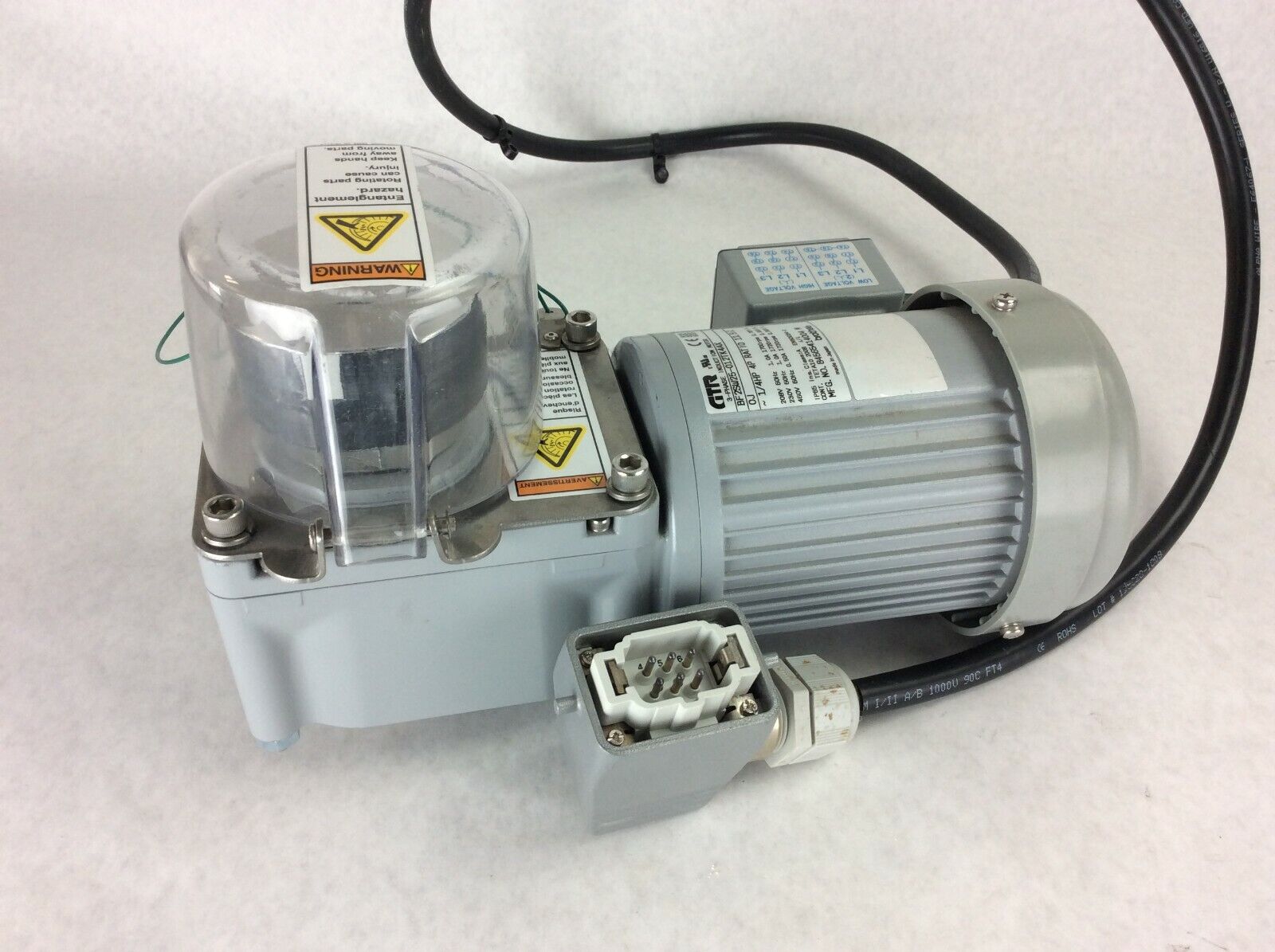 GTR BF2SW25-012TK4AX Induction Motor 1/4 HP 4P 3 Phase