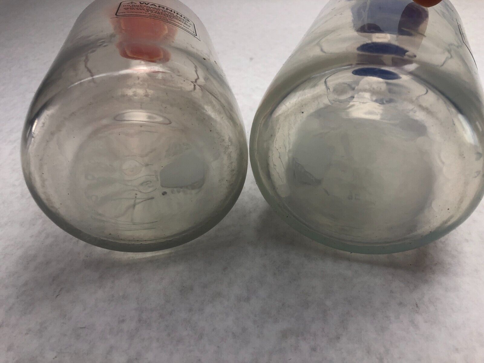 Lot of 2 Corning Pyrex 1000mL Media Storage Bottles 1395 with Caps