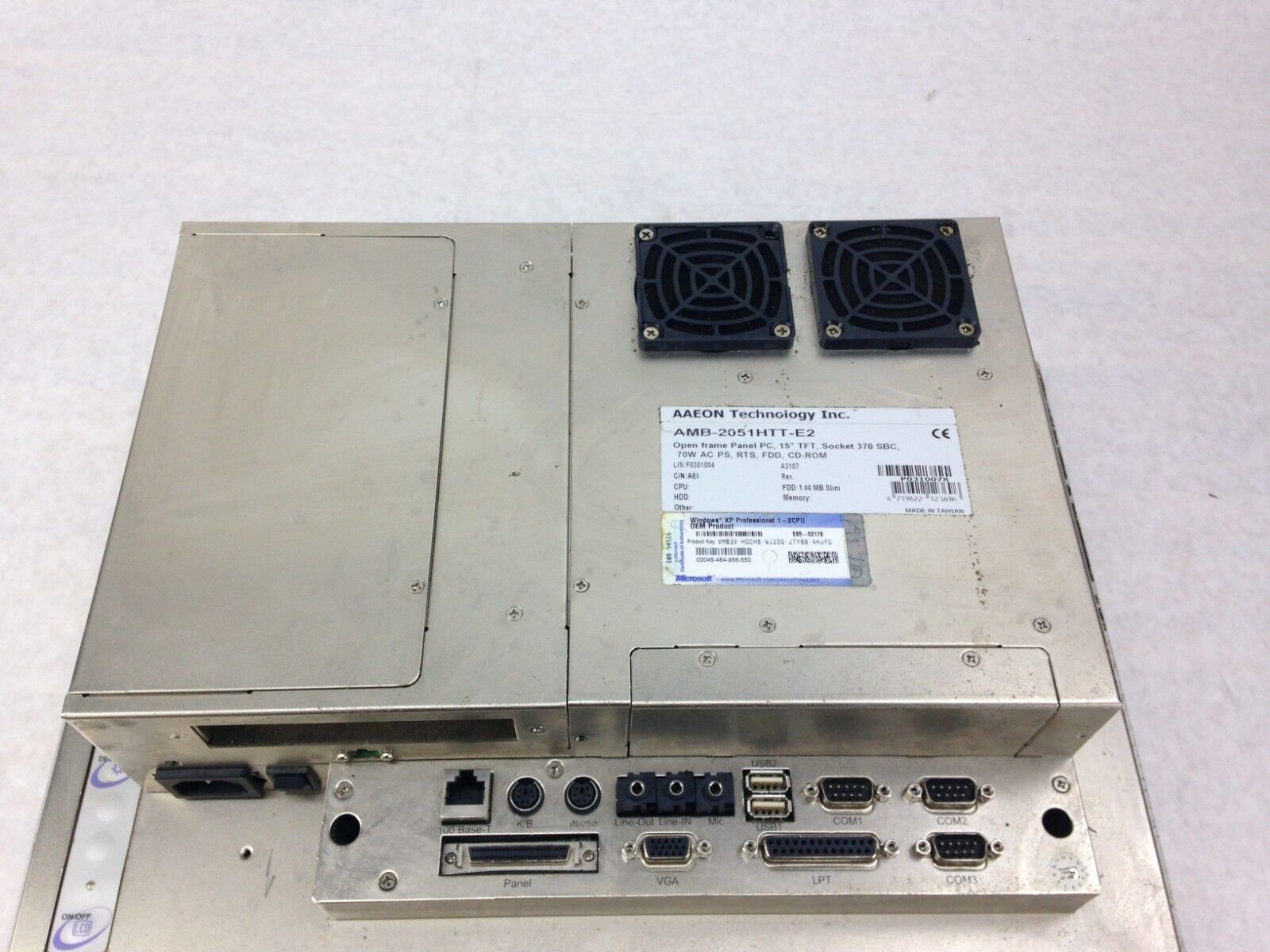 AAEON AMB-2051HTT-E2 HMI, MMI, OIT Operator Interface, Pent III 850MHz, 640K RAM