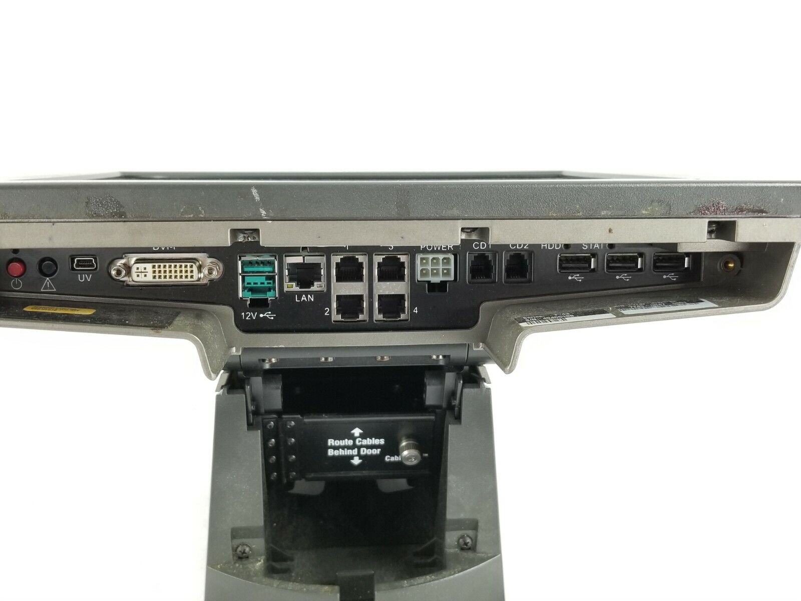 NCR P1230-0032-BA Intel Atom D2560 2GHz 4GB RAM Crack in Screen No AC Adapter.