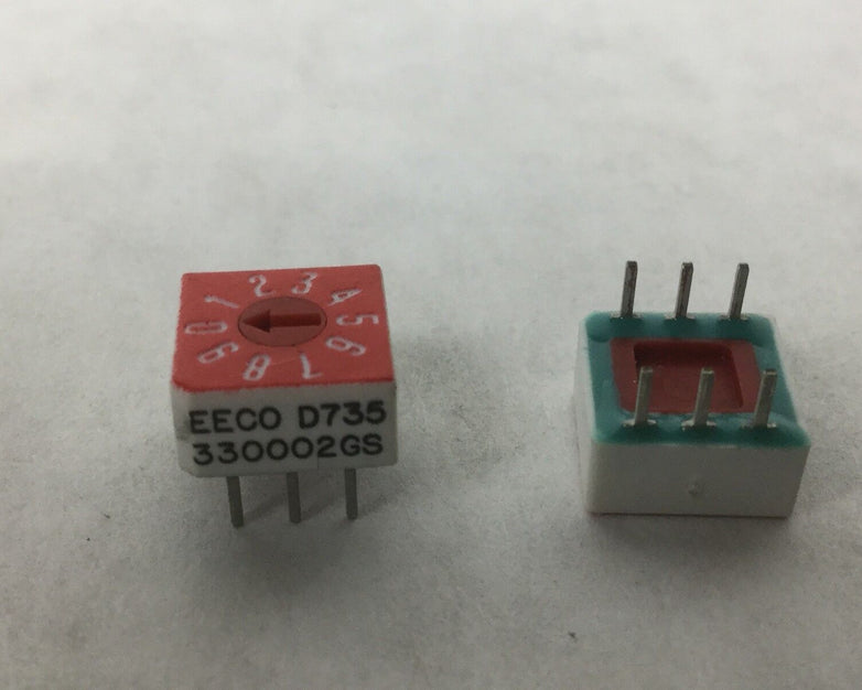 EECO D735, 330002GS, Lot of 8, Switch DIP, New,