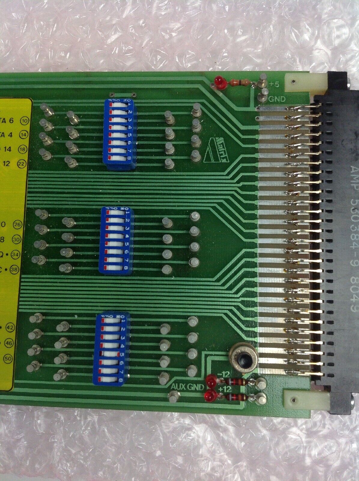 Ace P 2VO 311 Circuit Board 7911/SEC Rev B 06019 Connector Amp 530384-9 8049