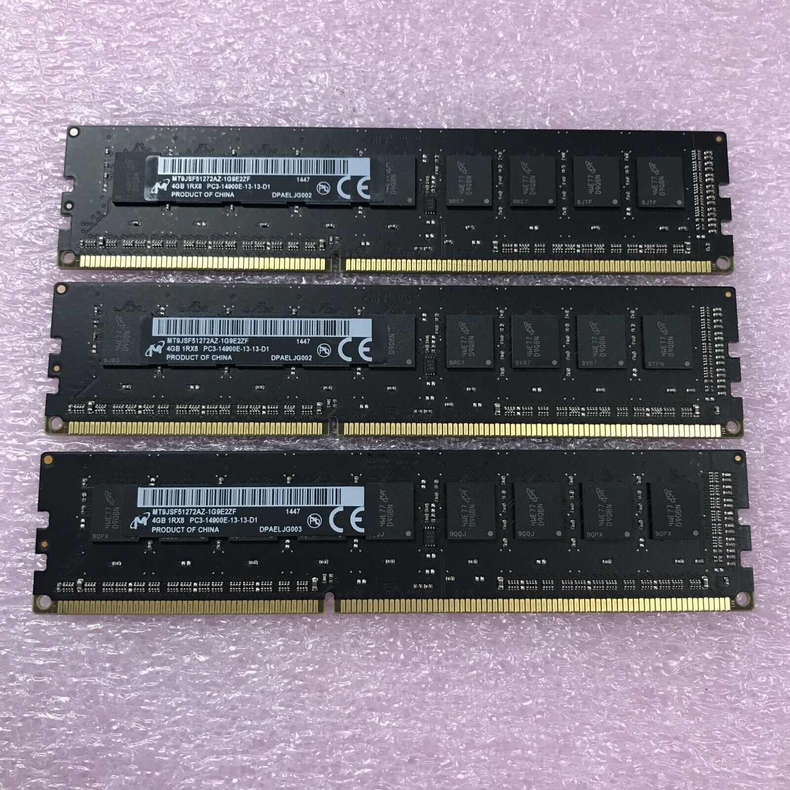 Micron 12GB Kit 3x4GB 1Rx8 PC3-14900E-13-13-D1 Ram MT9JSF51272AZ-1G9E2ZF