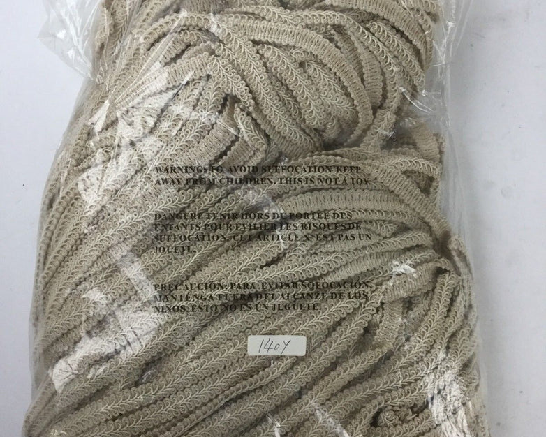 Beige Braided 140 Yards Gimp Vintage Trim, NEW