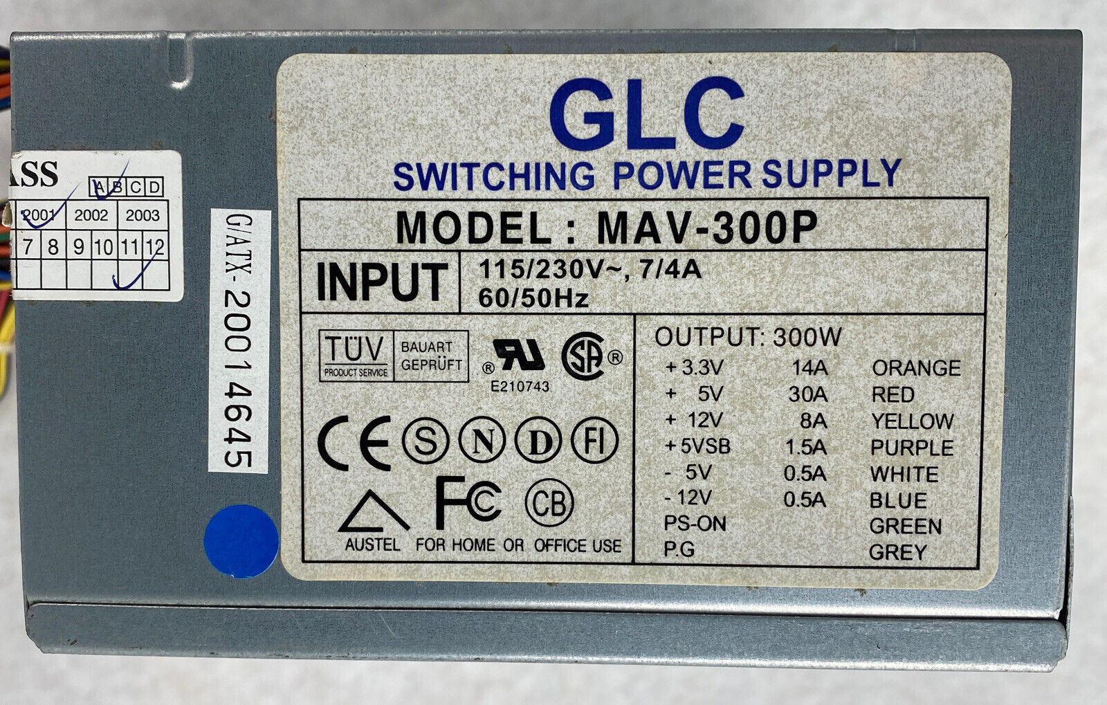 GLC MAV-300P-P4 Switching Power Supply